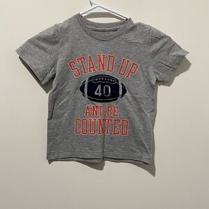 Peek Boy’s Gray Kids Shirt with Football Graphic guc size 2/3Y